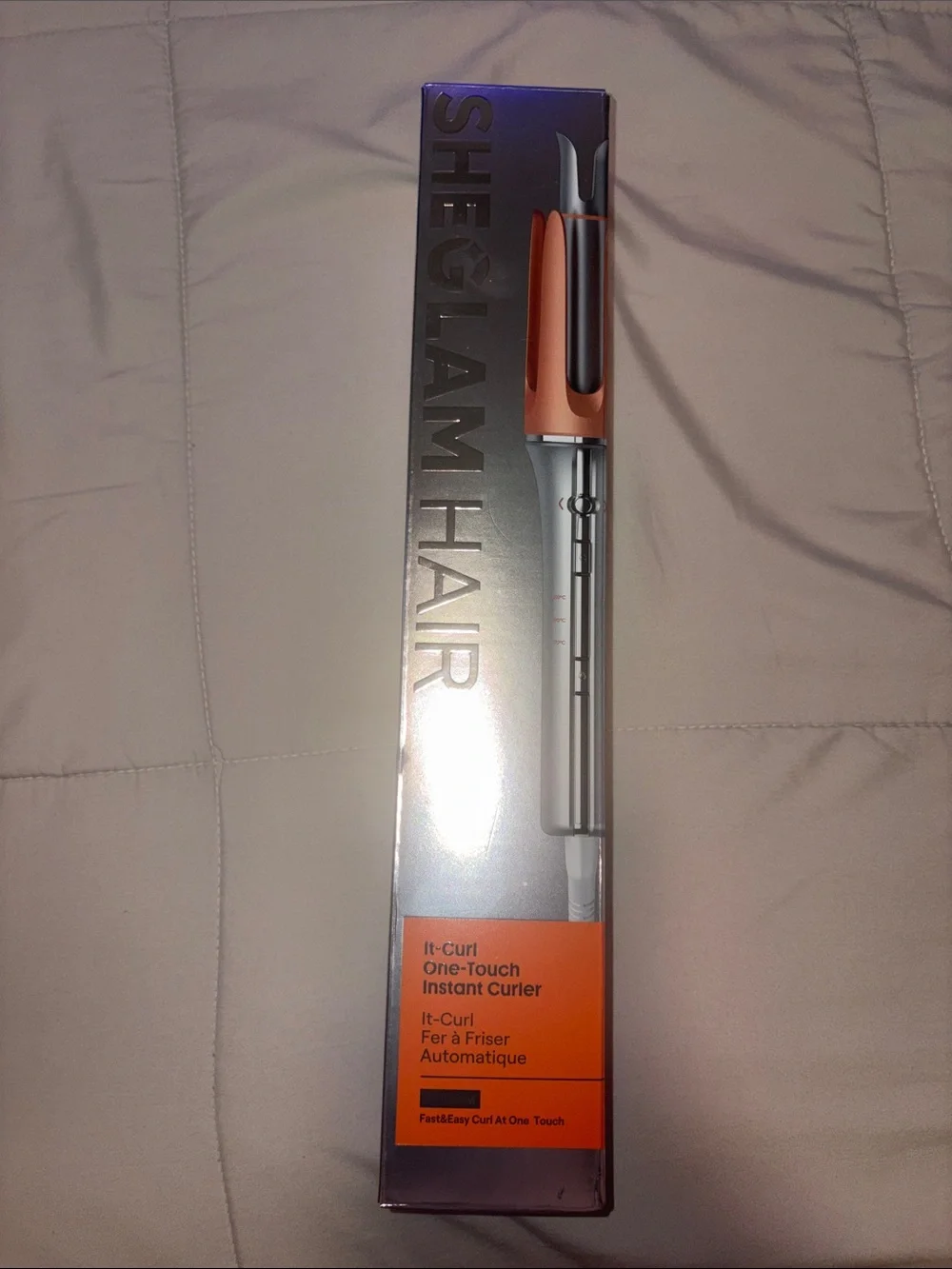 SheGlam Hair It-Curl One-Touch Instant Curler - Silver & Orange